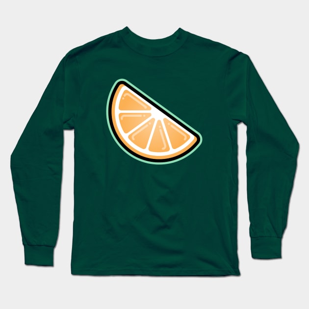 Orange Slice Long Sleeve T-Shirt by EbukaAmadiObi19